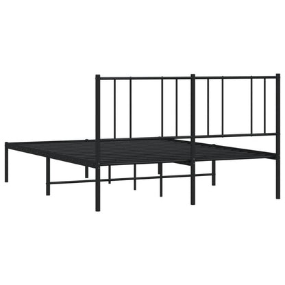 Bedframe – Bedframe Met Hoofdbord – Bed Stel – Bedframe Metaal – Bed Frame Zwart – Poedergecoat Staal – Maat 140x190 Cm