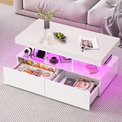 Verstelbaar Bed – Tweepersoonsbed – Opbergbed – Led Verlichting Bed – Bedframe Met Lattenbodem – Velours Hoofdeinde – Usb- en Type-C Poorten – 160x200 cm