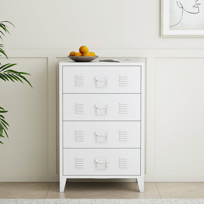 Stalen Kast – Metalen Ladekast – Archiefkast – Kantoorkast – Opbergkast – Industrieel Design – 80x40x92 cm – Ventilatieladen