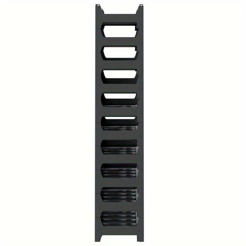 Elegant 60-Bottle Stackable Wine Rack - Durable PP Material, Sleek Black Design for Modern Kitchens & Living Rooms, Ideal for Displaying Wine Collections, Wine Lover Gifts
