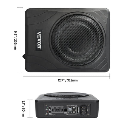 Auto Subwoofer – Autosubwoofer – Underseat Subwoofer – Actieve Subwoofer – Subwoofer met Versterker – 8 Inch – 300W Piekvermogen – Ultra Slank Aluminium Behuizing