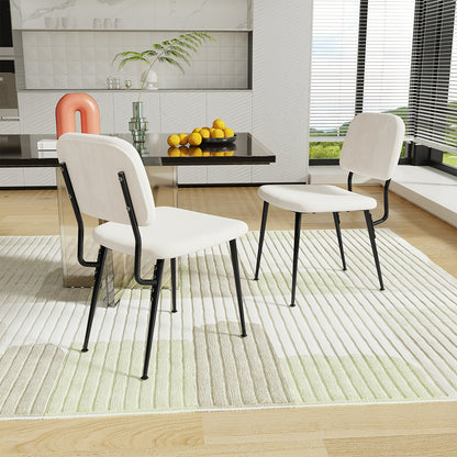 Eetkamerstoel – Stoel – Kuipstoel – Fauteuil – Draaistoel – Set Van 2 – Velvet Bekleding – Metalen Poten – Split Back Ontwerp – 47 Cm Zithoogte