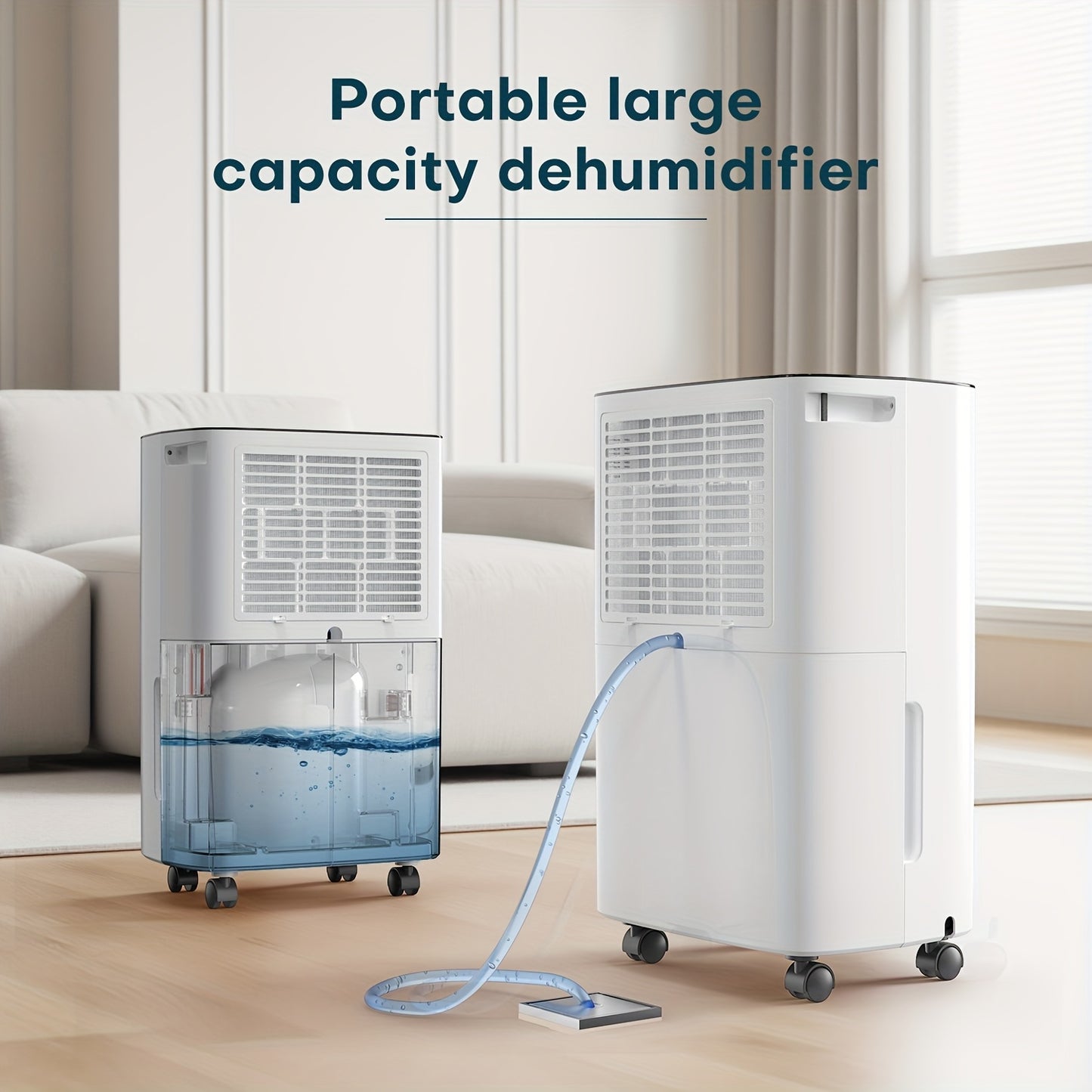 Luchtontvochtiger – Vochtverwijderaar – Vochtvreter – Ontvochtiger – Air Dehumidifier – 12L Per Dag Capaciteit – Metalen Behuizing Met Continue Afvoer
