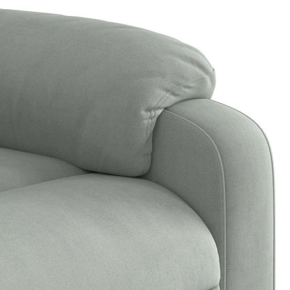 Fauteuil – Lounge Stoel – Zitsessel – Relaxzetel – Lichtgrijs – Handmatig Verstelbare Rugleuning – Stevig Hardhouten Frame