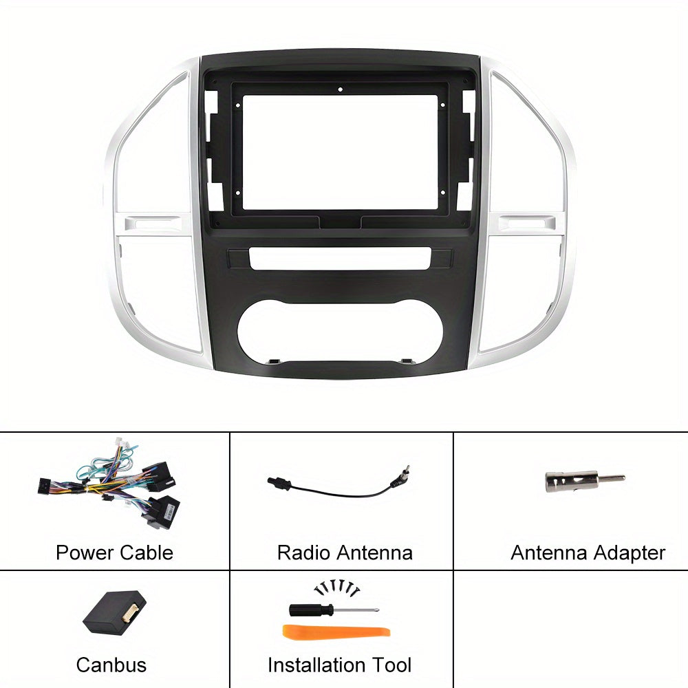 Autoradio Mercedes Vito – Multimedia Speler – Navigatiesysteem – CarPlay Android Auto – 2-DIN Autoradio – 15 Inch Scherm – Draadloos CarPlay & GPS Navigatie – AHD Achteruitrijcamera & Stuurwielbediening
