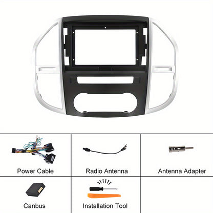 Autoradio Mercedes Vito – Multimedia Speler – Navigatiesysteem – CarPlay Android Auto – 2-DIN Autoradio – 15 Inch Scherm – Draadloos CarPlay & GPS Navigatie – AHD Achteruitrijcamera & Stuurwielbediening