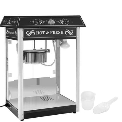Professional High-Performance Popcorn Machine, 230V, 1.6Kw, Black - QUORE