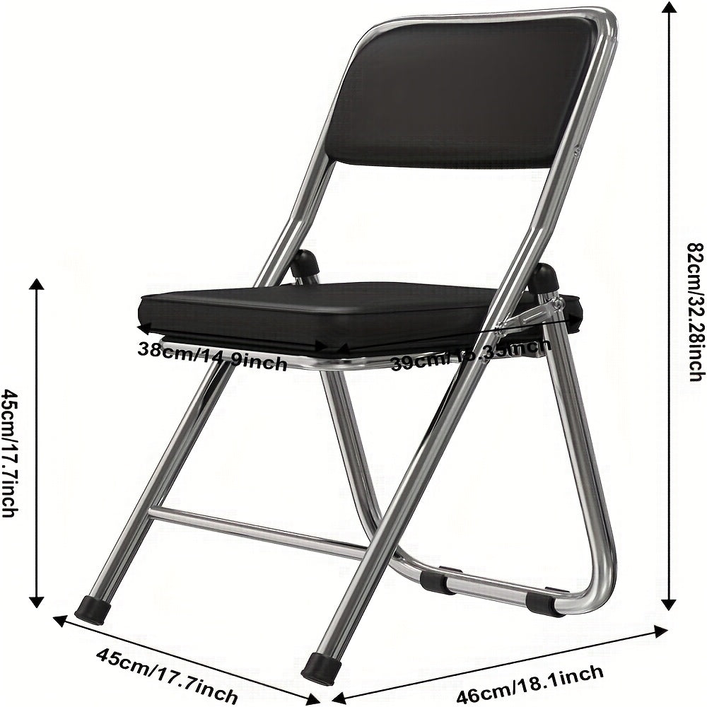 Inklapbare Stoelen – Opvouwbare Stoelen – Bezoekersstoelen – Conferentiestoelen – Eetkamerstoelen – PU Leer Bekleding – Stevig Stalen Frame
