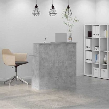 Reception Desk Made of Concrete in Gray, Measuring 100X50X103.5 Cm, Constructed from Durable Wood Material.