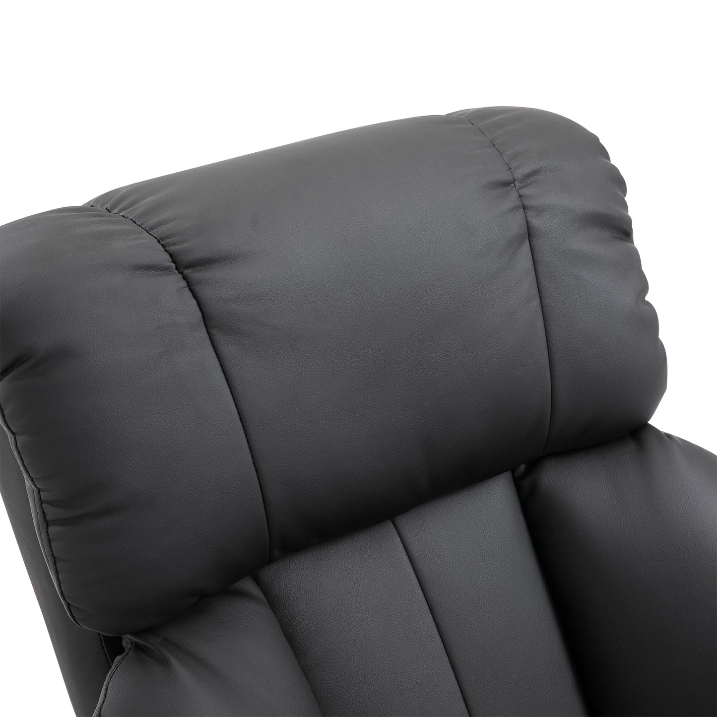 Elektrische Relaxfauteuil – Relaxstoel – Massagestoel – Verstelbare Fauteuil – Luisterstoel – Zwart Kunstleer – Massagefunctie en Elektrische Verstelbare Voetensteun