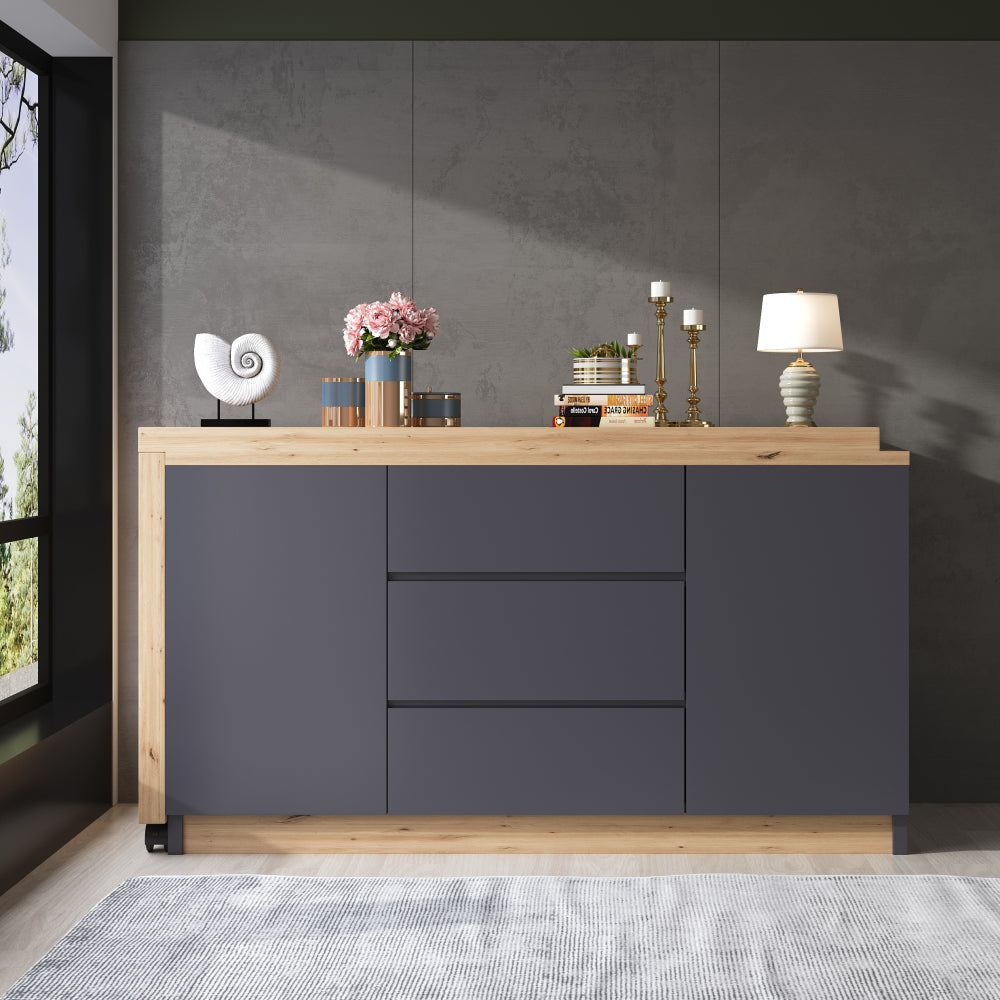 Bureau – Inklapbaar Bureau – Mobiel Bureau – Werkplek – Kantoortafel – Ruimtebesparend Ontwerp – 4 cm Dikte Tafelblad – Zwenkwieltjes Met Vergrendeling