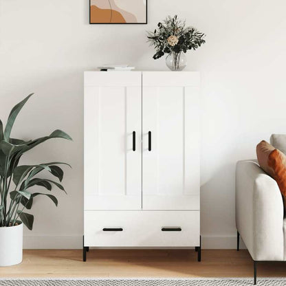 Highboard – Dressoir – Buffetkast – Opbergkast – Sideboard – Hoogglans Wit – Ruime Opbergruimte – Duurzaam Hout-Metaal