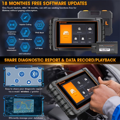 Draadloze OBD2 Diagnosetool – Auto Scanner – Foutcode Uitlezer – Diagnosescanner – Service Reset Apparaat – Bidirectionele Functionaliteit – Meer Dan 30 Onderhoudsfuncties
