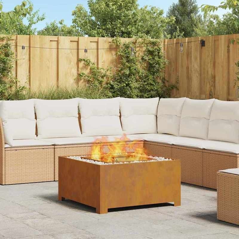 80x80x40cm Brown Fire Pit Home Patio Fire Stove for Multi-Person Leisure Gatherings on Terrace Matching for Friends and Relatives Activities in Garden Suitable for Winter Heating, Patio Heating, Backyard Gatherings, Cozy Pati