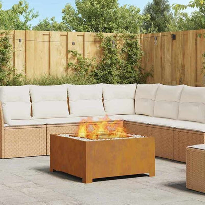 80x80x40cm Brown Fire Pit Home Patio Fire Stove for Multi-Person Leisure Gatherings on Terrace Matching for Friends and Relatives Activities in Garden Suitable for Winter Heating, Patio Heating, Backyard Gatherings, Cozy Pati