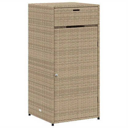 Tuinkast 55x55x111cm poly rattan beige, Box,Cabinet,Rack for Storage, Veranda Storage, Garage Storage, Contemporary Storage Solution, Weatherresistant Cabinet, Rattanstyle Cabinet, Diy Organizers, Homeowners
