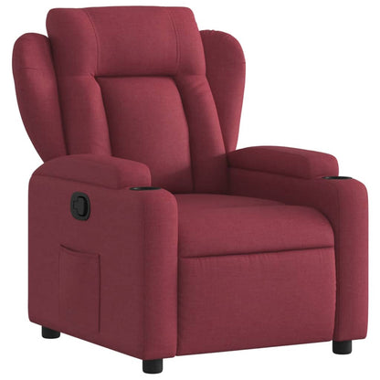 Elektrische Relaxfauteuil – Relaxstoel – Sta-op Stoel – Fauteuil – Zitstoel – Wijnrood – Elektrisch Verstelbaar – Hout/metaal Frame