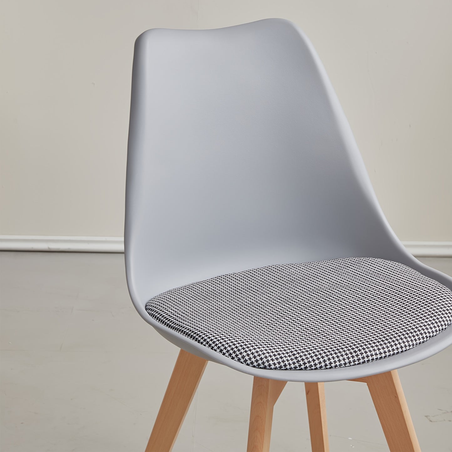 Eetkamerstoel – Stoel – Keukenstoel – Armstoel – Bureaustoel – Scandinavisch Design – Linnen Bekleding – Massief Beukenhout Grijs – Set van 6