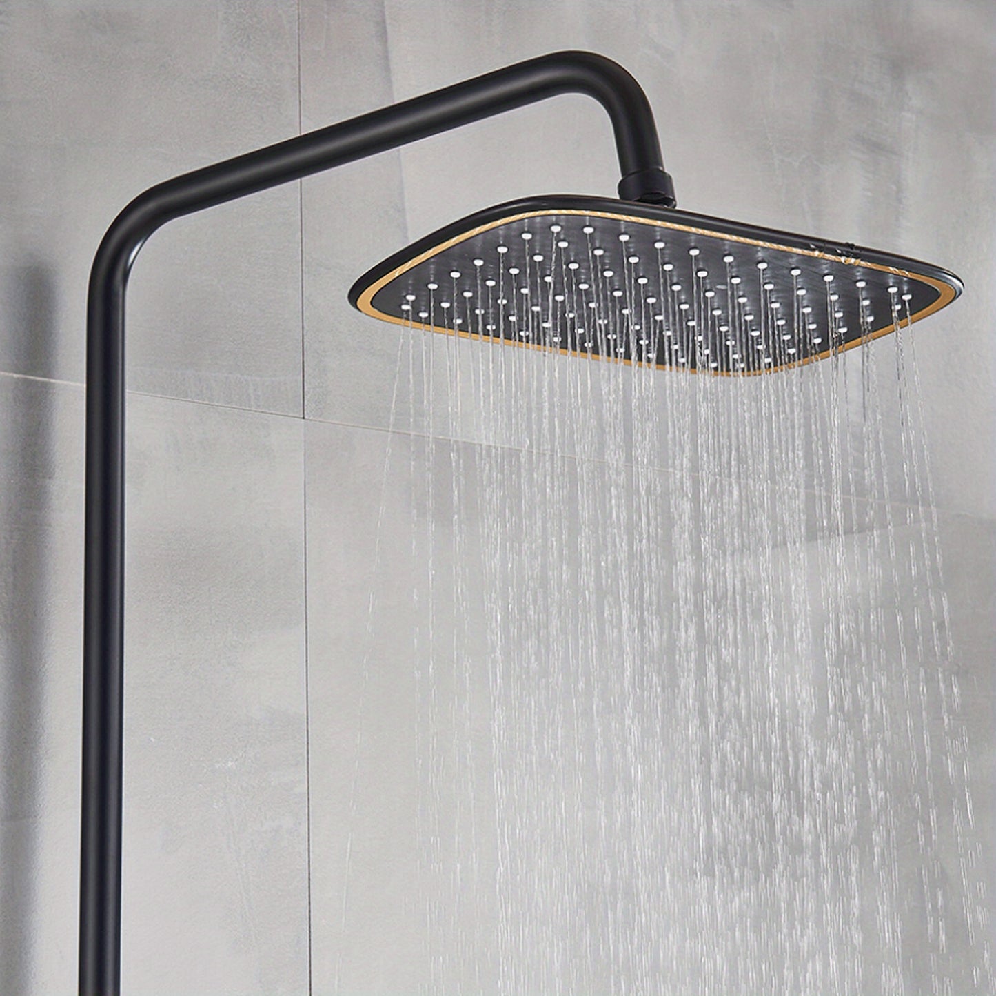 Doucheset – Douchekraan – Regendouche – Handdouche – Douchekop – Thermostatisch – Zwart Goud – Met Zeepbakje – Eenvoudige Installatie