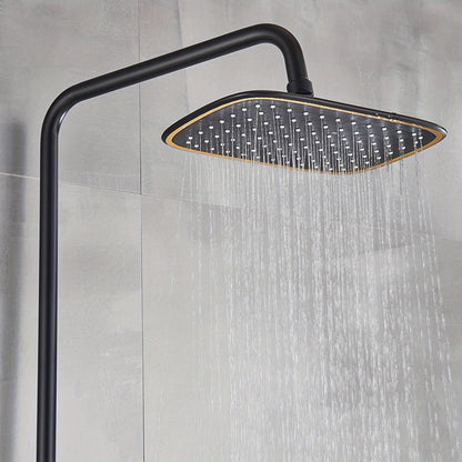 Doucheset – Douchekraan – Regendouche – Handdouche – Douchekop – Thermostatisch – Zwart Goud – Met Zeepbakje – Eenvoudige Installatie