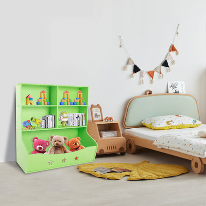Boekenkast 3 Laags – Boekrek – Opbergkast – Plankenkast – Kastje – Lichtgroen – Grote Opbergruimte – Stevig Plastic