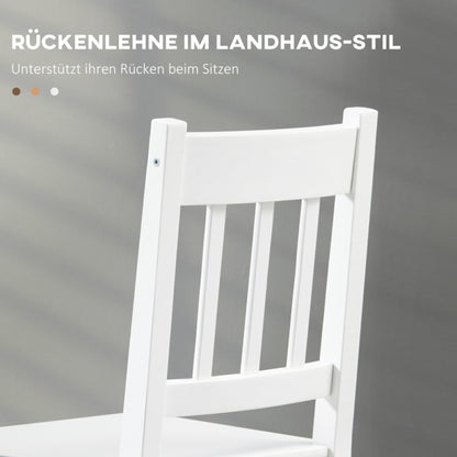 Eetkamerstoel – Stoel – Kuipstoel – Keukenstoel – Tafelstoel – Set van 2 – Modern Wit – Minimalistisch A-Frame Design – Eenvoudige Montage