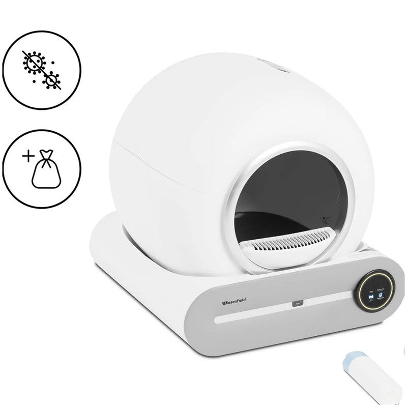 Self-Cleaning Cat Litter Box with Plasma Sterilization, App-Controlled - QUORE