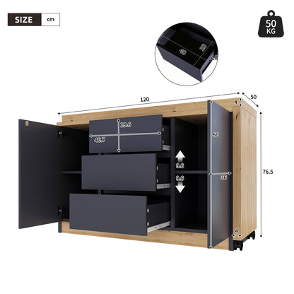 Bureau – Inklapbaar Bureau – Mobiel Bureau – Werkplek – Kantoortafel – Ruimtebesparend Ontwerp – 4 cm Dikte Tafelblad – Zwenkwieltjes Met Vergrendeling