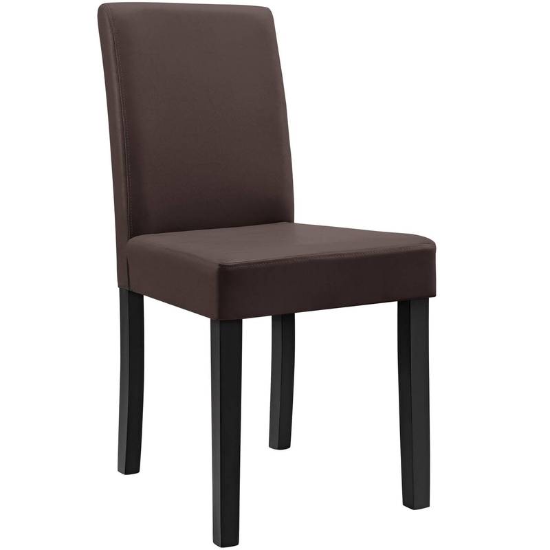 Eetkamerstoel – Stoel – Kuipstoel – Keukenstoel – Set Van 6 – Kunstleer Bekleding – Massief Houten Poten