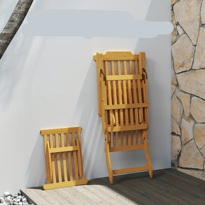 Draagbare Ligstoel – Inklapbare Tuinstoel – Strandstoel – Kampeerstoel – Lichtgewicht Bamboe Frame – Verstelbare Rugleuning