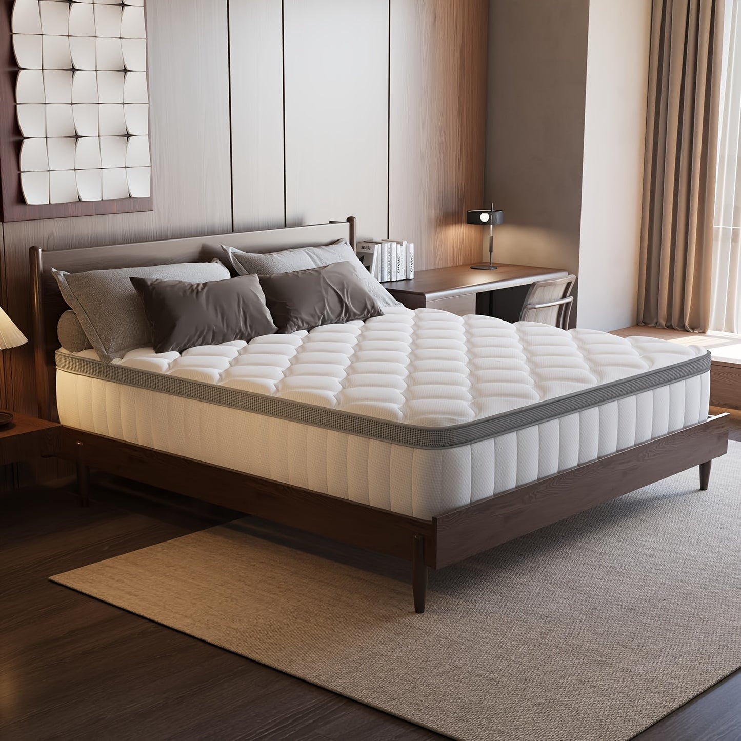 Matras 140x200 cm – Pocketveringmatras – Tweepersoonsmatras – 7 Zones Matras – Stevig Matras – Extra Stevig H3 Hardheid – 22 cm Hoogte – Afneembare Wasbare Hoes