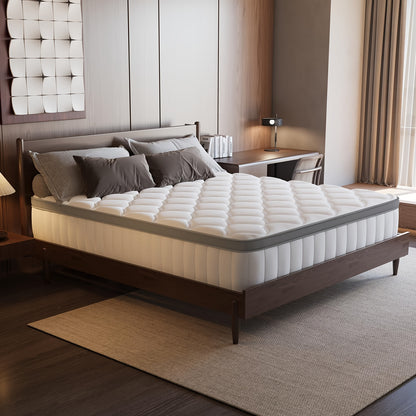 Matras 140x200 cm – Pocketveringmatras – Tweepersoonsmatras – 7 Zones Matras – Stevig Matras – Extra Stevig H3 Hardheid – 22 cm Hoogte – Afneembare Wasbare Hoes