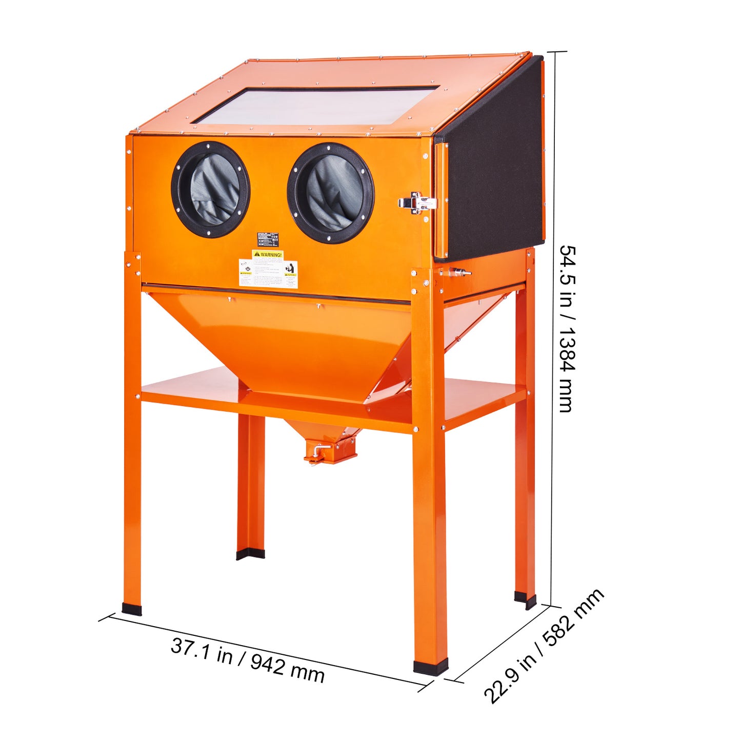 Zandstraalkast – Straalkast – Zandstraalinstallatie – Stralen Cabinet – 60 Gallon Capaciteit – Duurzaam Koudgewalst Staal – LED Verlichting & 4 Keramische Nozzles