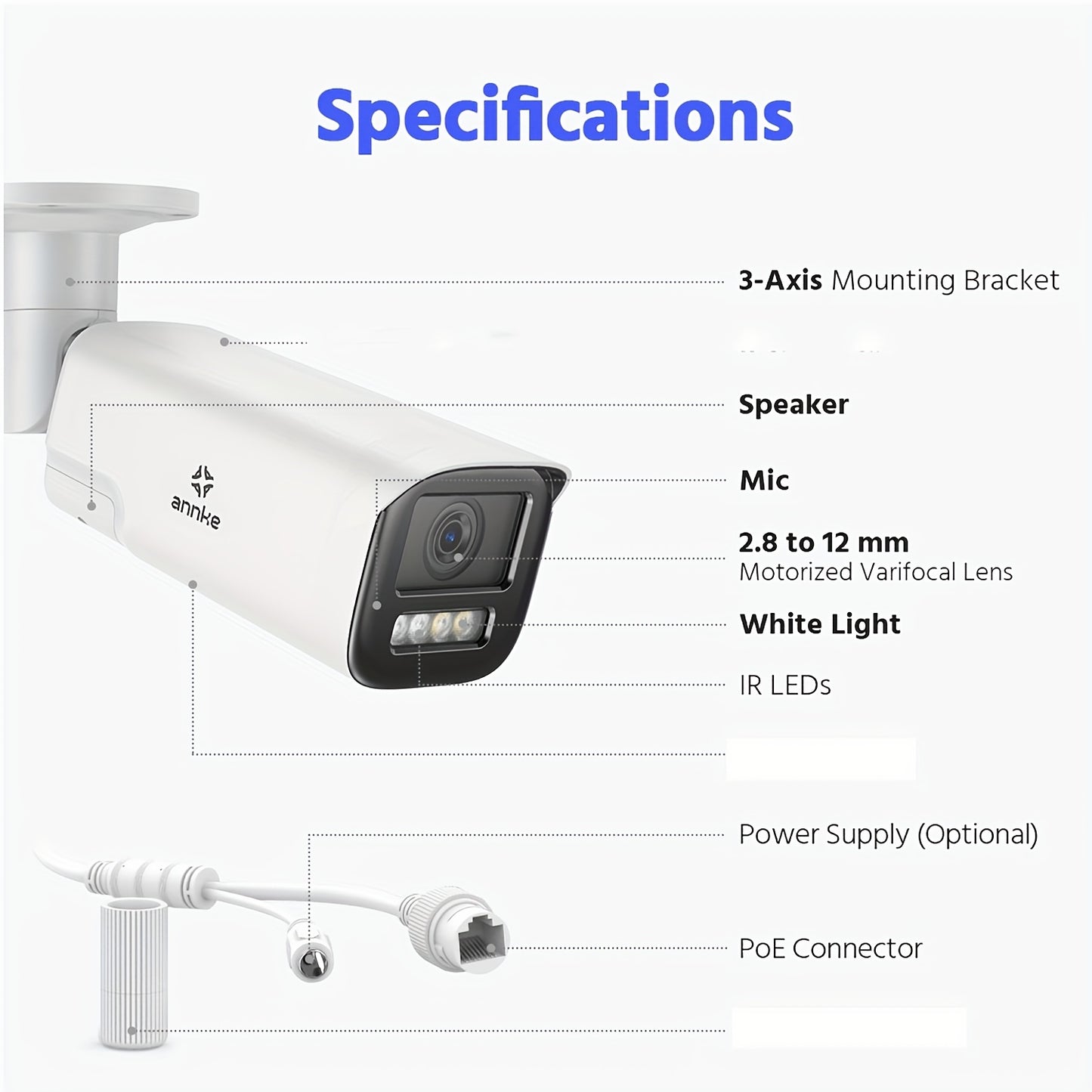 Beveiligingscamera – IP Camera – Dome Camera – PoE Camera – Surveillance Camera – 12MP Hoge Resolutie – Spotlight Kleurennachtzicht