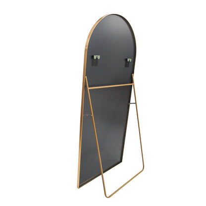 Boogvormige Full-Body Spiegel – Staande Spiegel – Wandspiegel – Grote Spiegel – Kamer Spiegel – 180x80 cm – Veilig Schokbestendig Glas – Aluminium Frame Goud