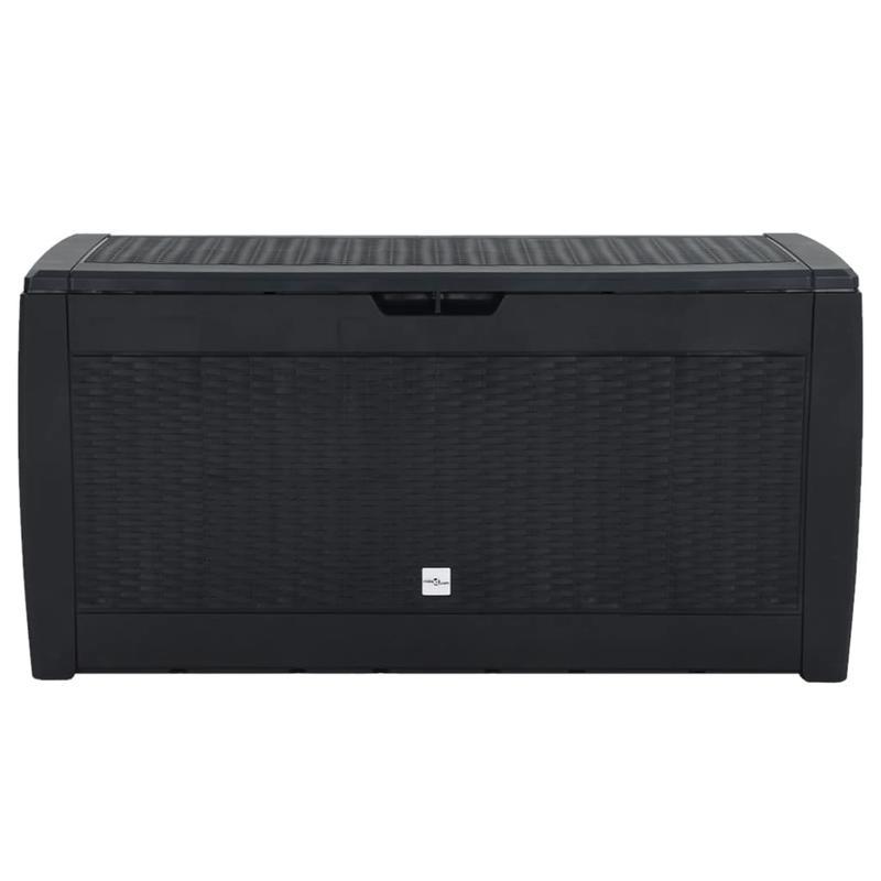 Tuinkist – Opbergbox – Kussenbox – Tuinopbergkast – Tuinbox – Ruim 310L – Duurzaam Polypropyleen – Weerbestendig Antraciet – 119x48x60 cm – Rechthoekig Design