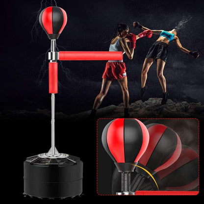 Bokszak – Staande Bokszak – Reflexzak – Punching Ball – Trainingsbokszak – Verstelbare Hoogte 120-190 cm – 360° Draaibare Reactiebalk
