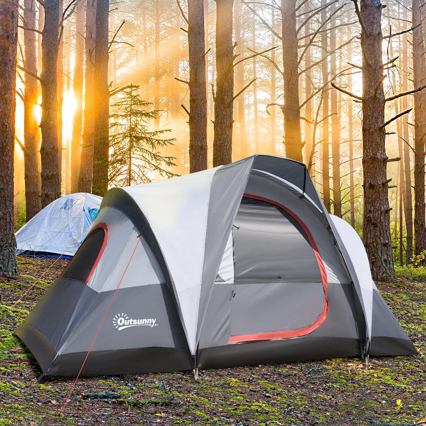 2-3 Persoons Tent – Kampeertent – Vouwtent – Outdoor Tent – Vissertent – Ruim & Lichtgewicht – Ventilerende Ramen – Grijs