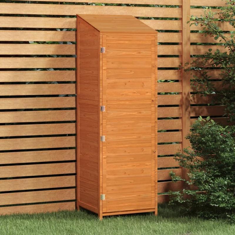 Tuinkast – Tuinberging – Opbergkast Buiten – Buitenopbergkast – Tuinkast Grenenhout Marrone – Duurzaam Massief Grenenhout – Compact 55x52x174,5 cm