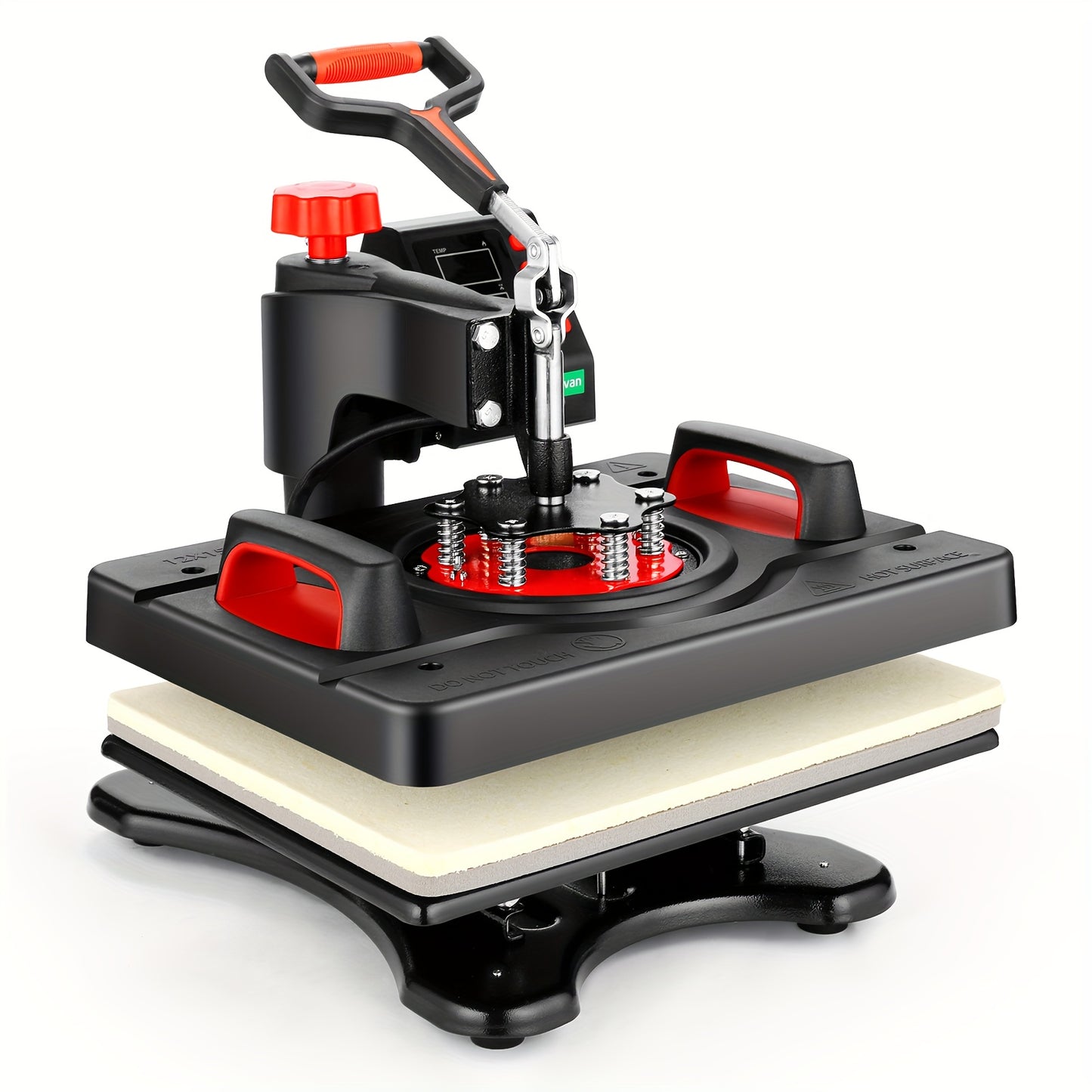 Transferpers – Hittepers – Heat Press – Warmte Persmachine – Drukpers – 38x30 cm Persplaat – 360° Swing Away Mechanisme – Digitale Temperatuur- en Timerregeling