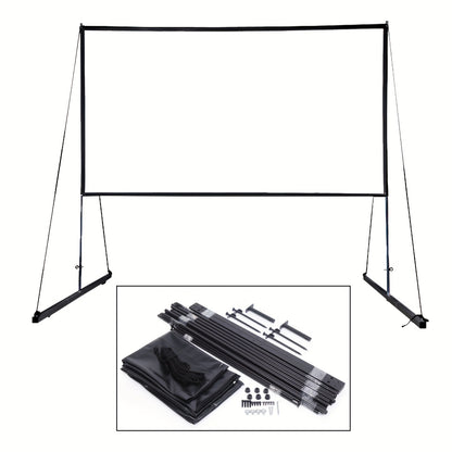 Projectiescherm – Projectiedoek – Beamerscherm – Projector Scherm – Beamer Scherm – 150 Inch – 16:9 Formaat – Draagbaar Met Statief