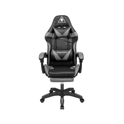Gamingstoel – Gamestoel – Bureaustoel – Zitzak – Relaxstoel – Ergonomisch Ontwerp Met Lendensteun – Verstelbare Rugleuning En Voetensteun - Zwart/Grijs