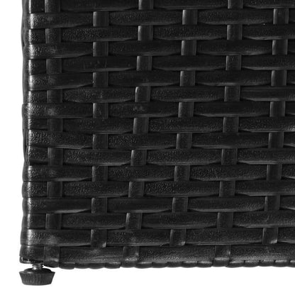 Opbergbox – Opbergkist – Opbergkrat – Opbergmand – Opbergcontainer – Zwart Gevlochten – Duurzaam Weerbestendig Resin – 150x100x100 cm – Makkelijk Te Installeren Deksel