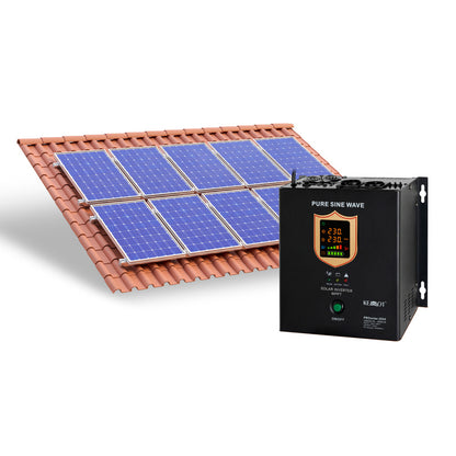 Zonnomvormer – Solar Omvormer – Hybride Omvormer – Pure Sinus Omvormer – 24V Inverter – 2500W Vermogen – Snelle Omschakeling – Stabiele Spanning