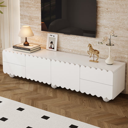 Modern White TV Cabinets, TV Stands, TV Panels, and Low-Profile TV Units | Featuring Unique Designs, Metal Construction, No Electricity Required