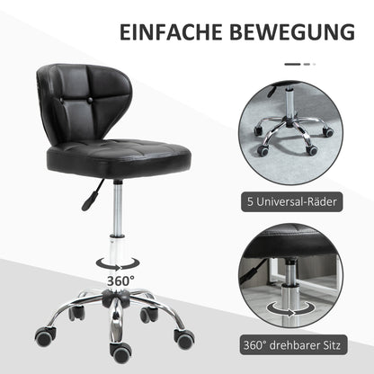 Kruk – Werkkruk – Zadelkruk – Bureaustoel – Draaistoel – Verstelbare Zithoogte 72-87 cm – Kunstleer Bekleding