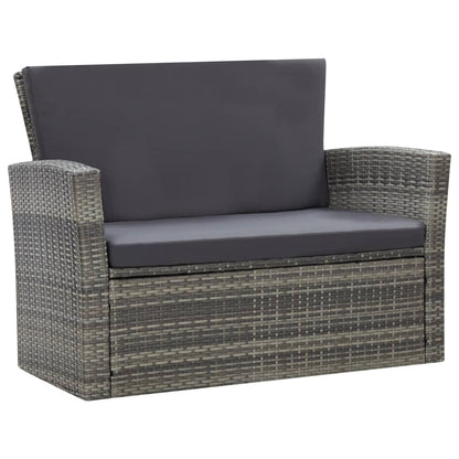 Loungeset – Tuinset – Loungemeubel – Zitgroep – Tuinmeubelset – Polyrotan – Weerbestendig – Inclusief Kussens