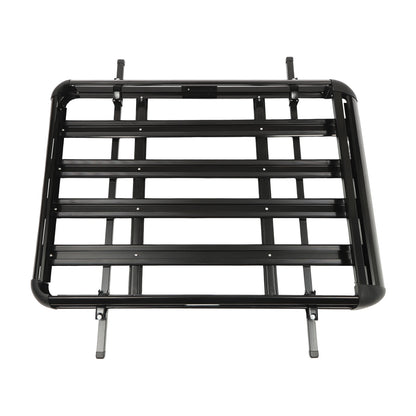 Dakkofferdrager – Dakdrager – Dakraildrager – Autodakdrager – Bagagedrager – Verstelbaar 100-140 cm – Maximaal 150 kg Draagvermogen – Aluminium Zwart