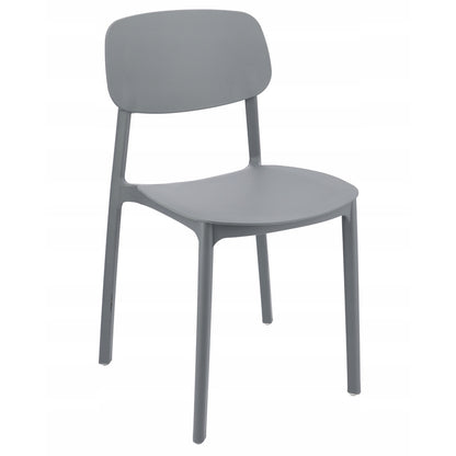Stoel – Eetkamerstoel – Tuinstoel – Kunststof Stoel – Polypropyleen Stoel – Weerbestendig – Set Van 4 – Zithoogte 43 cm – Max Draagvermogen 120 kg