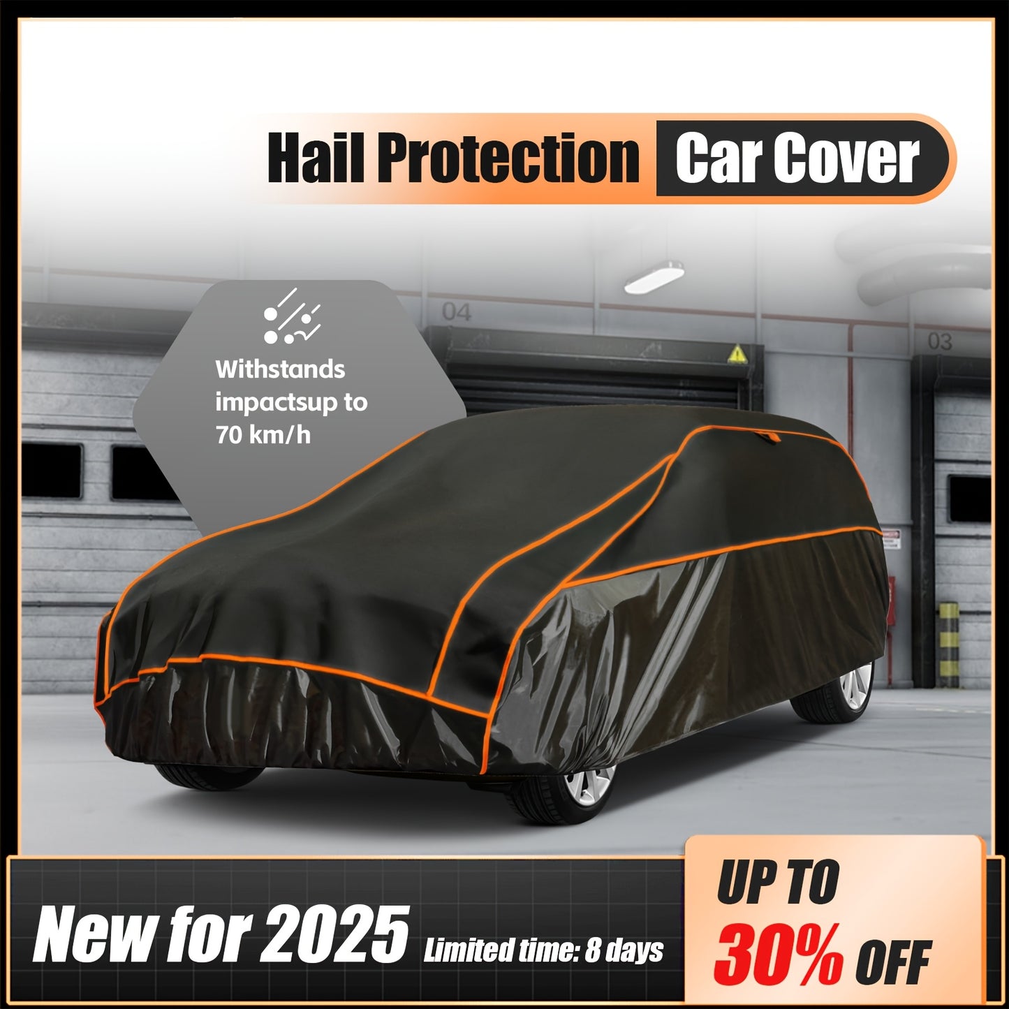 Autohoes Hagelbestendig – Beschermingdoek – Carcover – Hageldoek – Garagehoes – 510x200 cm – 5 mm EVA Schuim – Reflecterende Veiligheidselementen